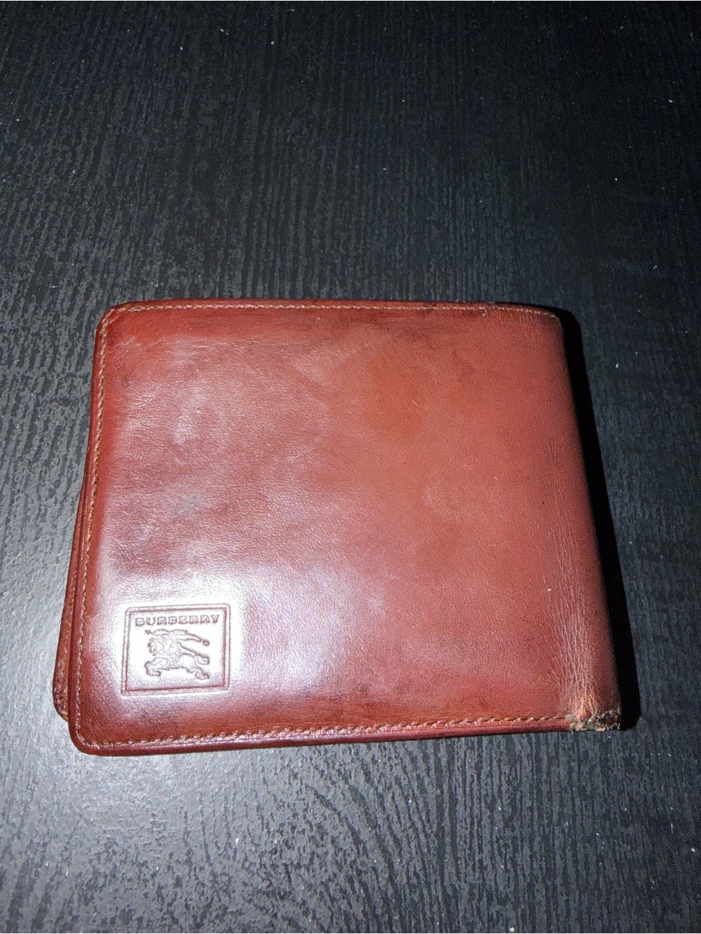 Burberry Men's Chestnut Brown Leather Bifold Wallet